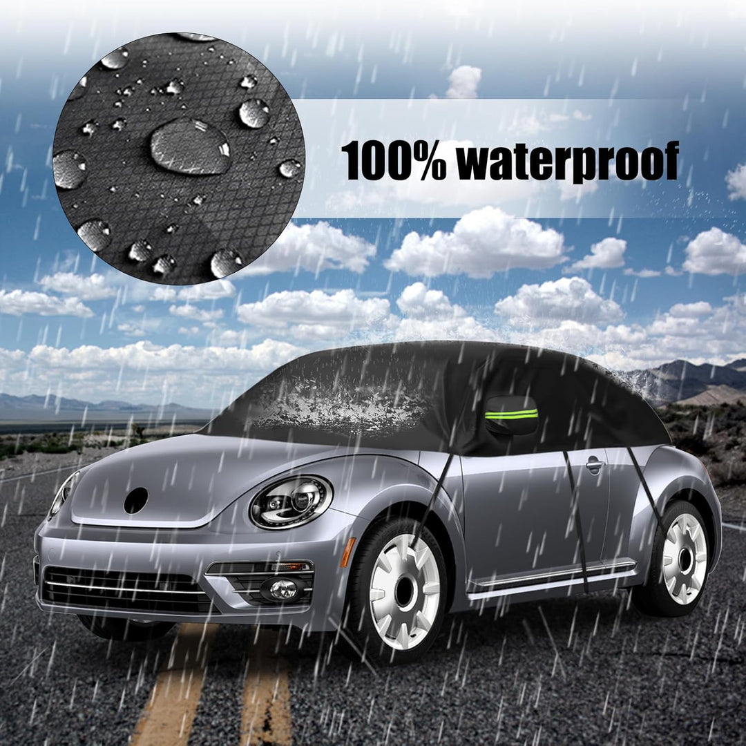 Autoabdeckung Wasserdicht Ersatz für VW Beetle 1998-2019, Sonnenfest Hälfte Autoabdeckung, Halbgarag
