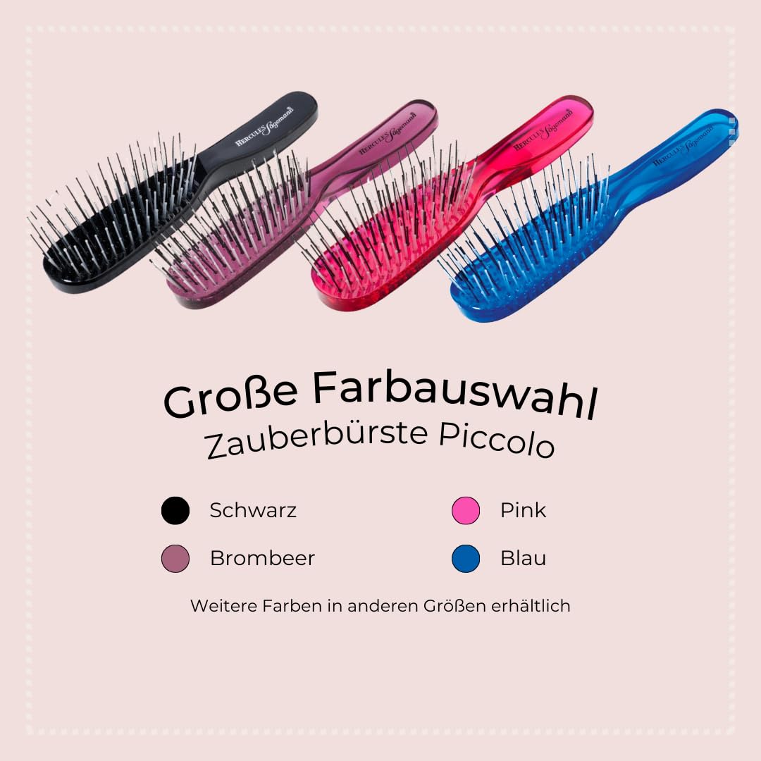Hercules Sägemann s Zauberbürste PICCOLO Scalp Brush in BROMBEER-PINK - entwirren ohne Ziepen (8101)