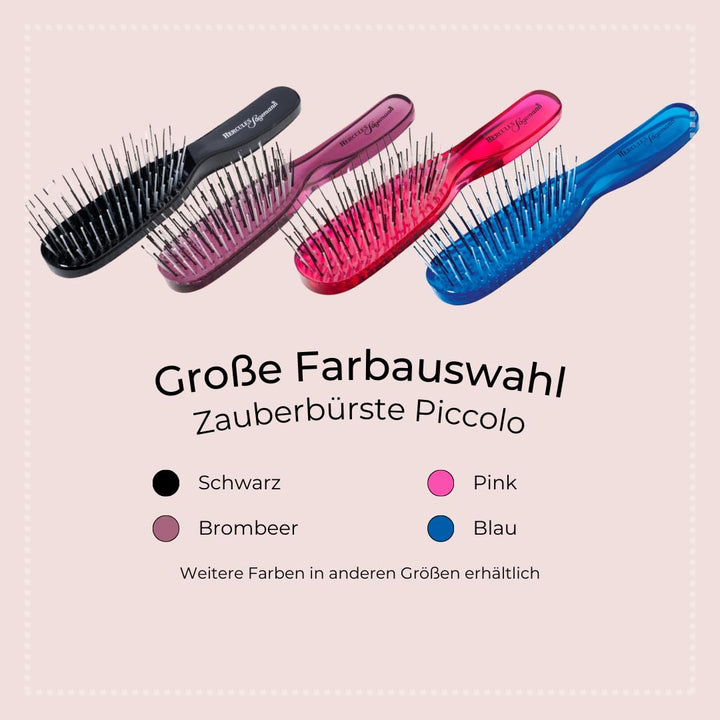Hercules Sägemann s Zauberbürste PICCOLO Scalp Brush in BROMBEER-PINK - entwirren ohne Ziepen (8101)