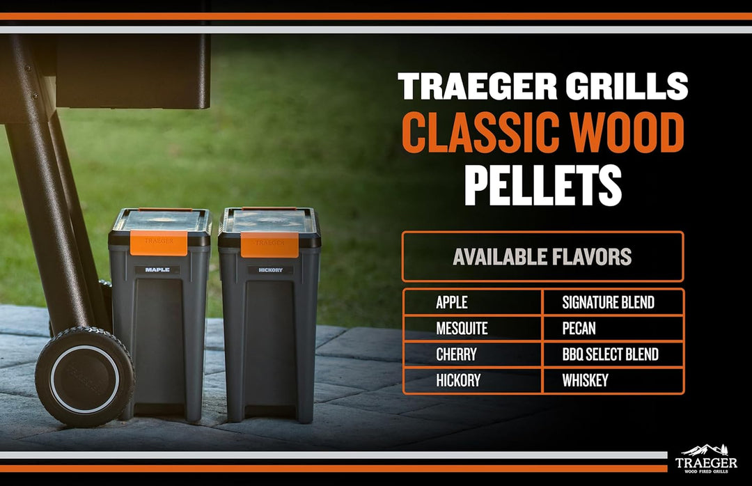 Traeger Grills BAC637 Stay Dry Pellet-Aufbewahrungsbehälter mit verschliessbarem Deckel, 10 kg Kapaz