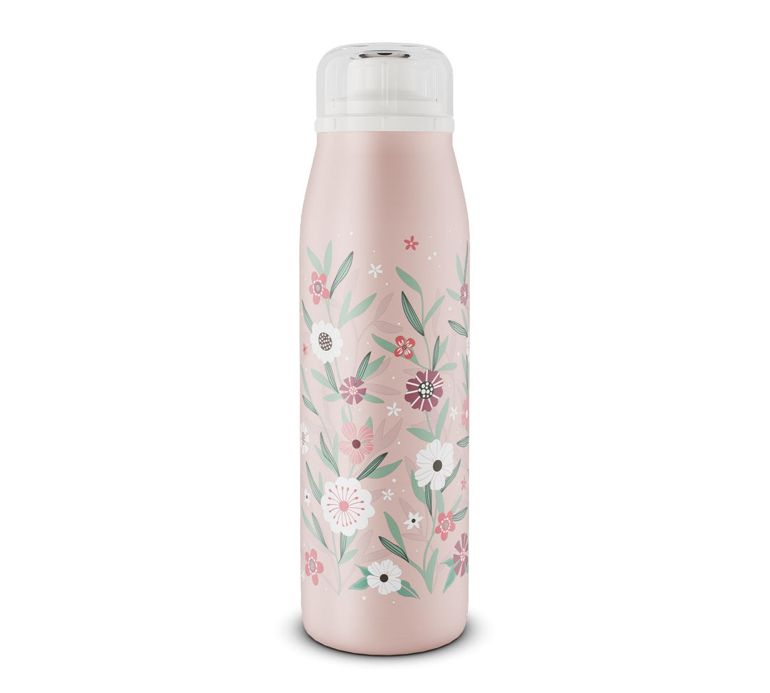 alfi KIDS ISO BOTTLE Isolierflasche 0,50 l, 24 h kalt, flowers | Kohlensäurefest, auslaufsicher, Dre