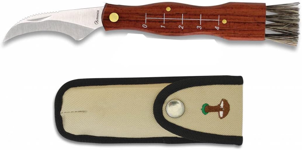 ADCSHOP - Pilzkorb und Pilzmesser Set zum Sammeln von Pilzen und Früchten - faltbar, strapazierfähig