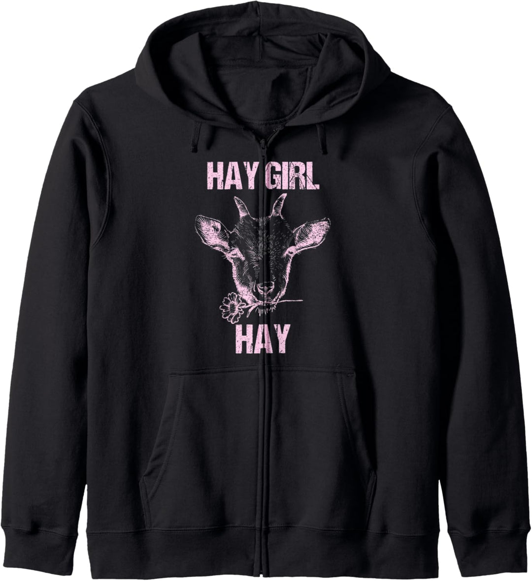 Cool and Funny Hay Girl Hay - Ernte Heuballen Ziege Ziege Kapuzenjacke
