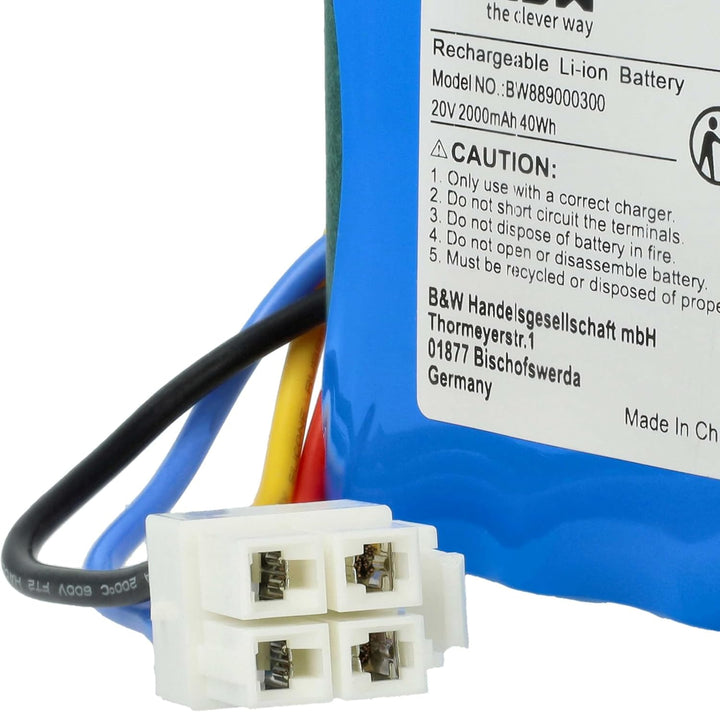 vhbw Akku kompatibel mit Ferrex 800m2 2021, 800m2 Rasenroboter Rasenmäher (2000mAh 20V Li-Ion)