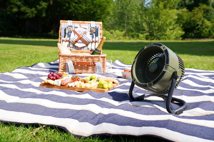 Unold Tischventilator 86655 – Akkuventilator für Outdoor & Indoor | Batteriebetrieben, flexibel eins
