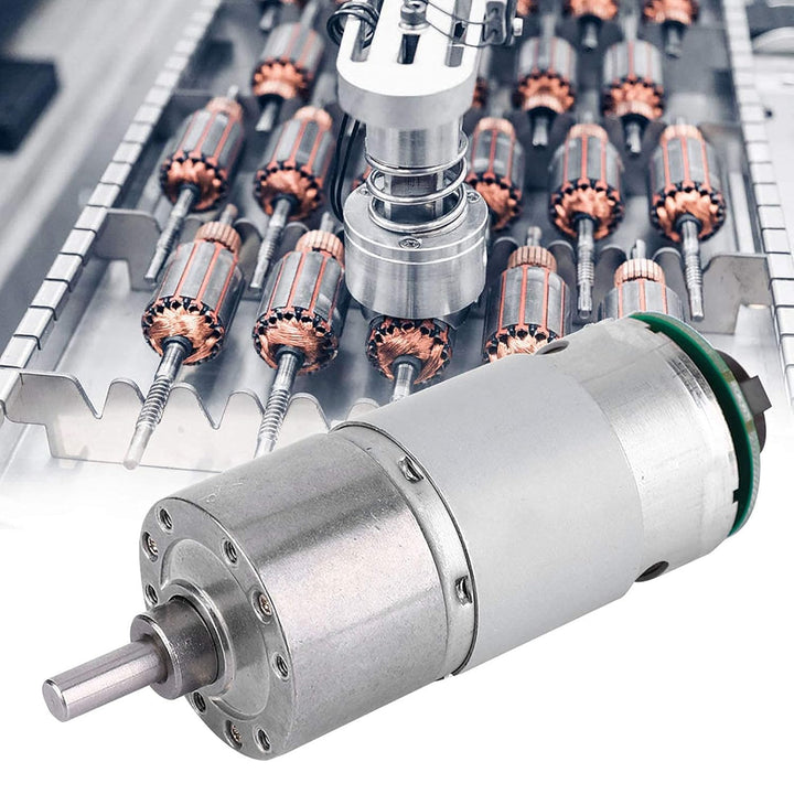 DC 12/24V Getriebemotor 10-1500U/min mit hoher Drehzahlreduzierung und Encoder, exzentrische Abtrieb