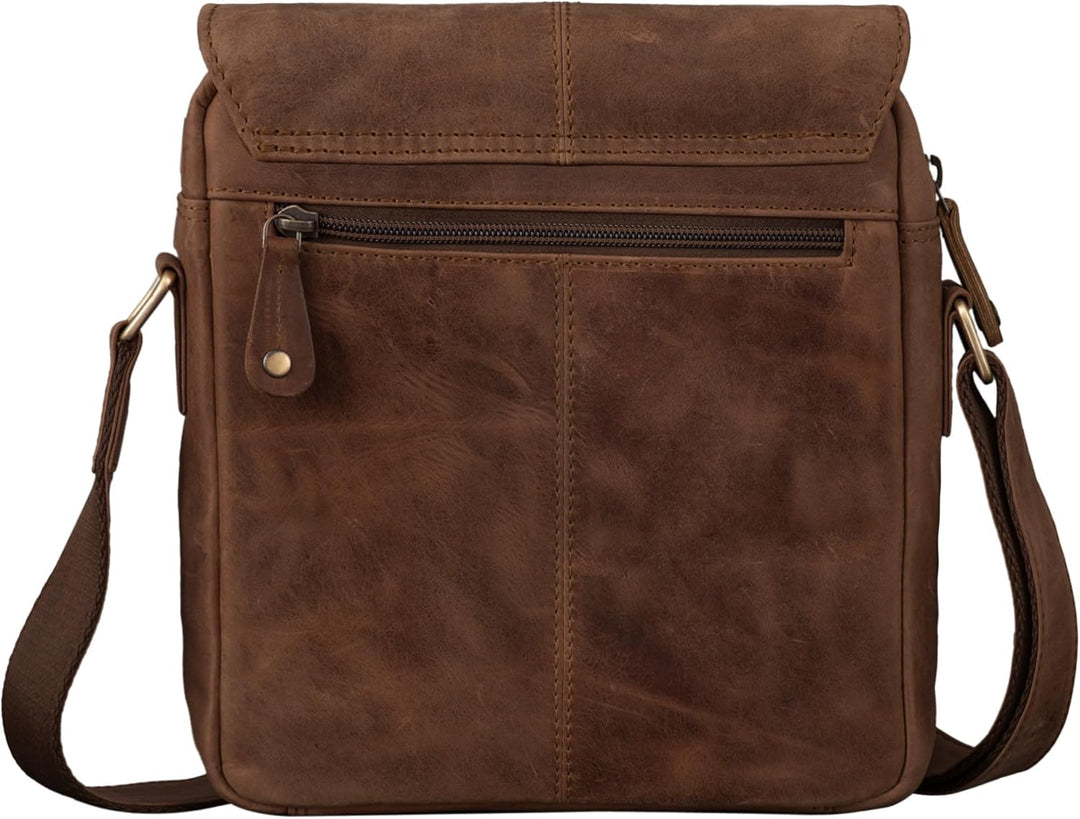 STILORD 'Matt' Ledertasche Männer klein Vintage Umhängetasche Schultertasche Herrentasche für 9,7 Zo