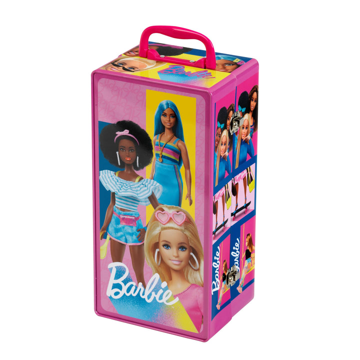Theo Klein 5801 Barbie Schrankkoffer Kleiderstangen und Fächern, Spielzeug für Kinder ab 3 Jahren, i