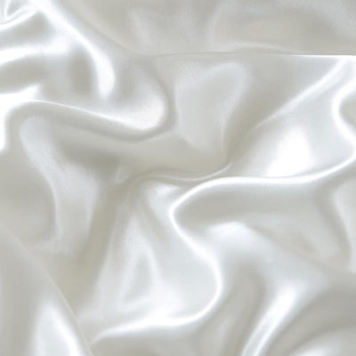 Freyamy Satin Bettwäsche 135x200 Glatt Luxus Seide Glanzsatin Bettwäsche Set Weiss Einfarbig Rüschen