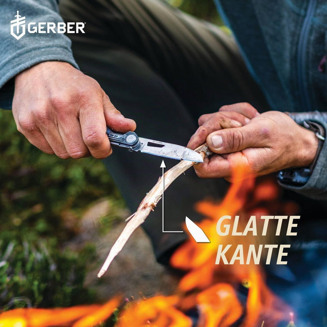Gerber Taschenmesser mit 5 Funktionen, Multitool mit glatter Klinge, ArmBar Slim Drive, Orange, Edel