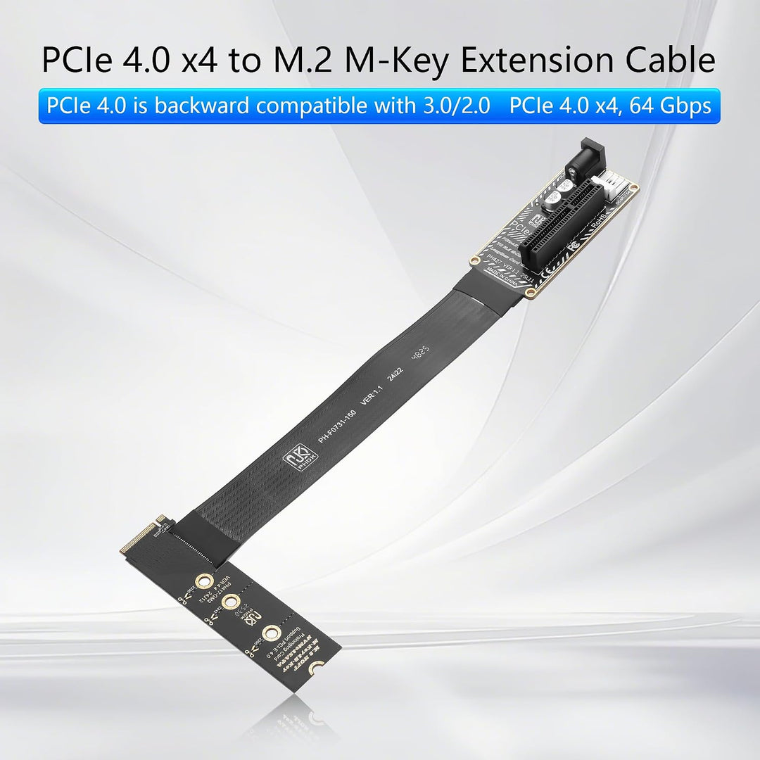 GINTOOYUN M.2 NVME zu PCIE X4 Grafikkarte Erweiterungskarte Mainboard M.2-M Schlüssel NVME Steckplat