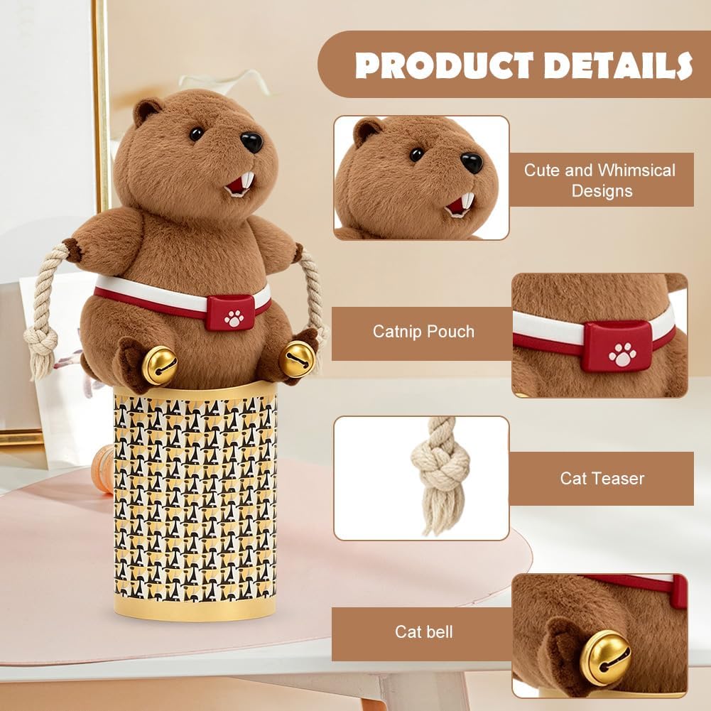 FARYODI Katzen Wrestling Handschuh, Interaktive Katzen Handpuppe mit robuster Polsterung, Sicheres K