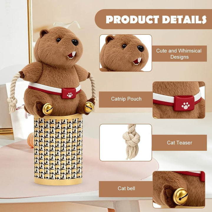 FARYODI Katzen Wrestling Handschuh, Interaktive Katzen Handpuppe mit robuster Polsterung, Sicheres K