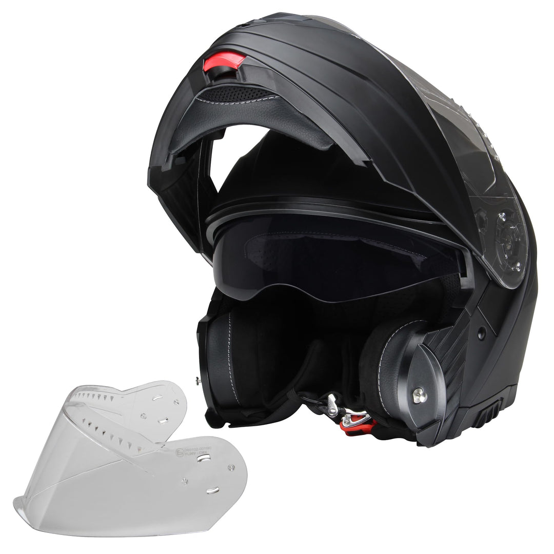 Klapphelm Integralhelm Motorradhelm CMX Vader matt schwarz mit Ersatzvisier