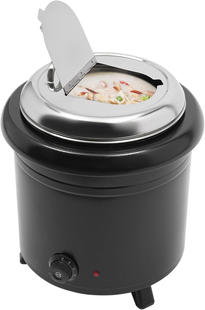 Elektrischer Suppenwärmer 13 L - Edelstahl Suppenkessel und Suppenkocher, 400 W, mit herausnehmbarem