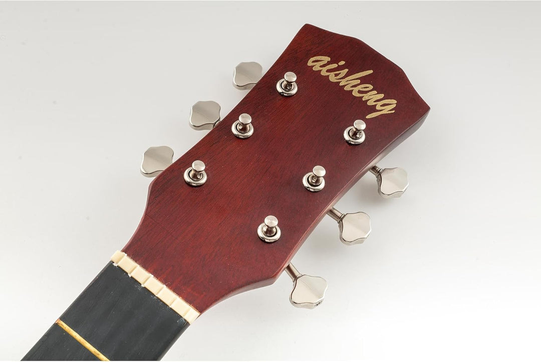 Musiclily Pro 3x3 Mechanikensatz für Akustikgitarre, Nickel mit Chrom Knopf 3 + 3 Knöpfe, Nickel., 3