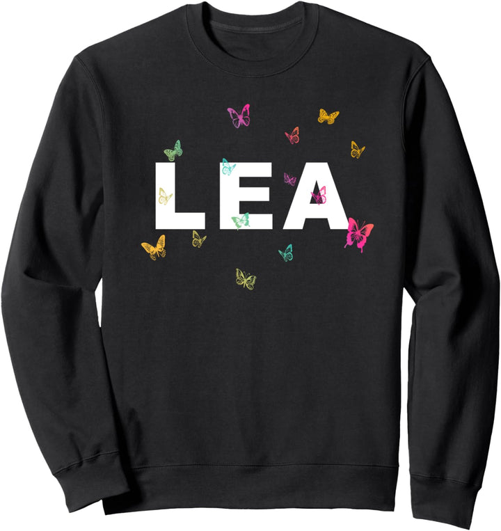 Lea - Schöner Name mit bunten Schmetterlingen Sweatshirt