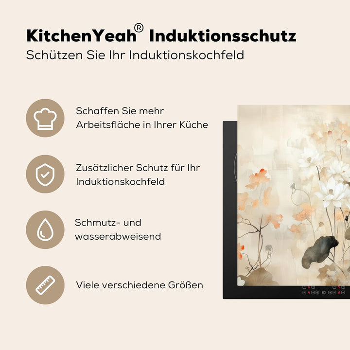Herdabdeckplatte 59x52 cm Einteilig Abdeckplatten Cerankochfeld Abdeckung Ceranfeld Herdplattenabdec