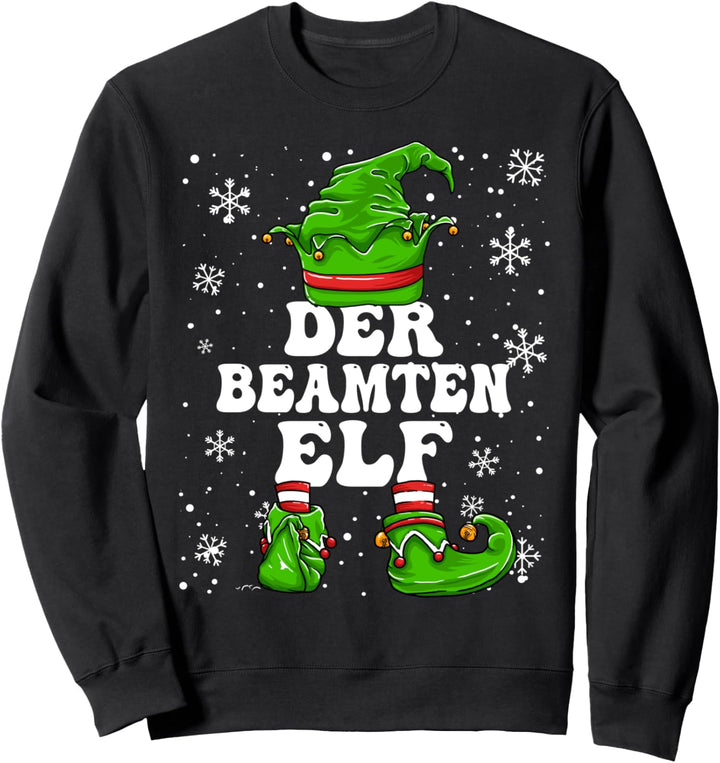 Beamten Elf Herren Damen Design Weihnachten Elf Beamter Sweatshirt