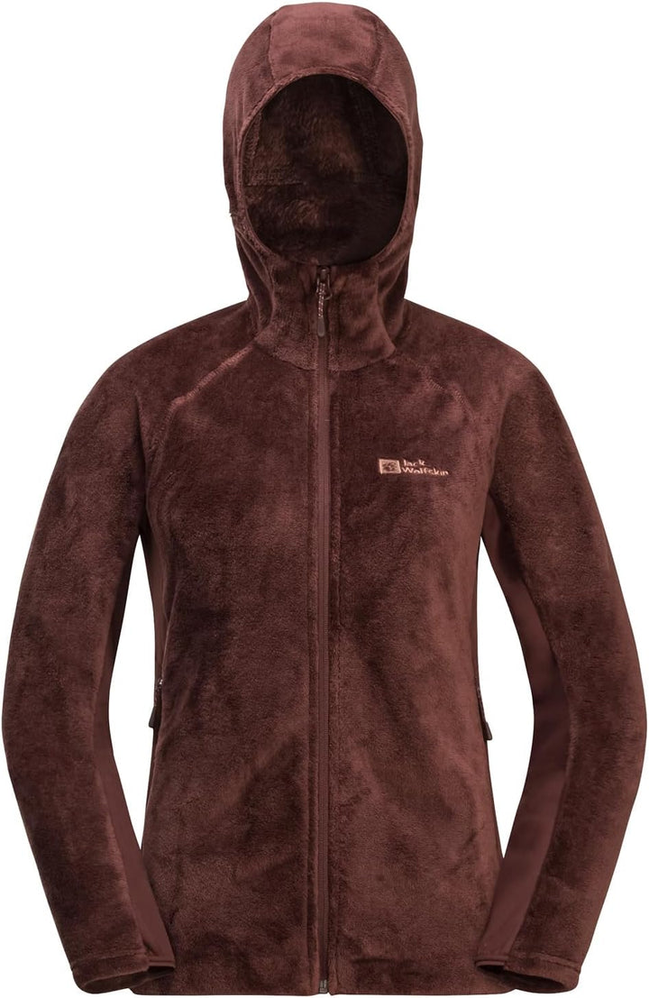 Jack Wolfskin Damen Rotwand Hooded Fz W Fleece-Jacke S Dark Maroon, S Dark Maroon