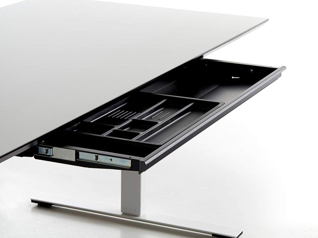 TecLines TUS001W Untertisch Schublade inkl. Kunststoffeinsatz L, weiss