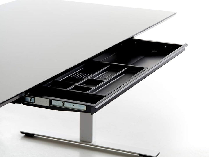 TecLines TUS001W Untertisch Schublade inkl. Kunststoffeinsatz L, weiss