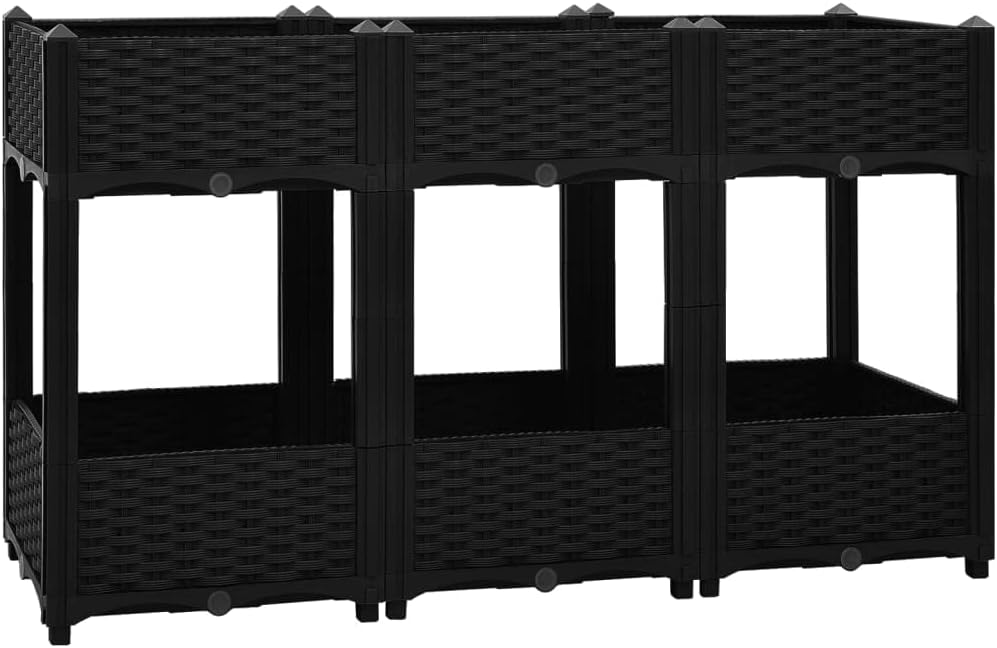 vidaXL Hochbeet Pflanzkasten Blumenkasten Gemüsebeet Pflanzbeet Blumenbeet Frühbeet Gartenbeet Pflan