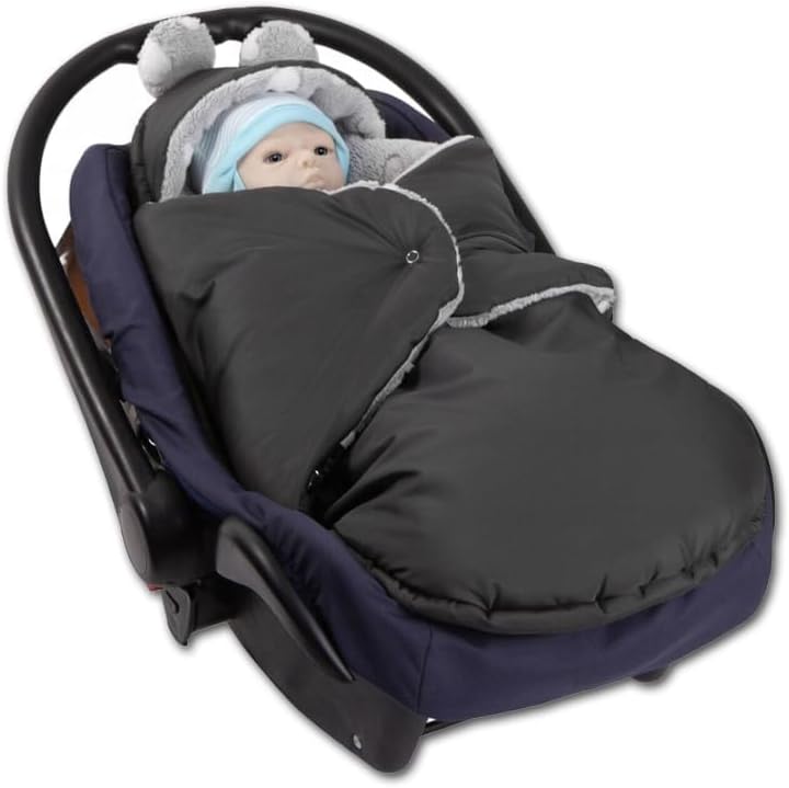 Fusssack Baby Einschlagdecke für Winter geeignet für Kinderwagen Babyschale Babybett Autositz Buggy