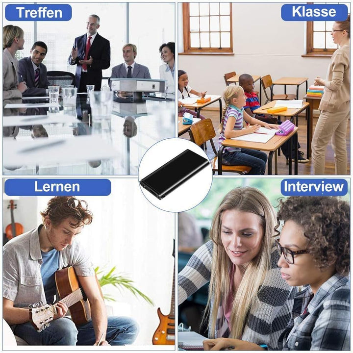 Mini Diktiergerät, TDW Mini Aufnahmegerät 16GB mit Mikrofon Digital Diktiergerät Klein USB Voice Rec