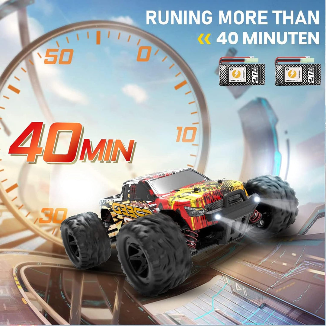 DEERC 9310 Ferngesteuertes Auto für Erwachsene und Kinder 30+MPH, Massstab 1:18, 4WD Off Road RC Mon