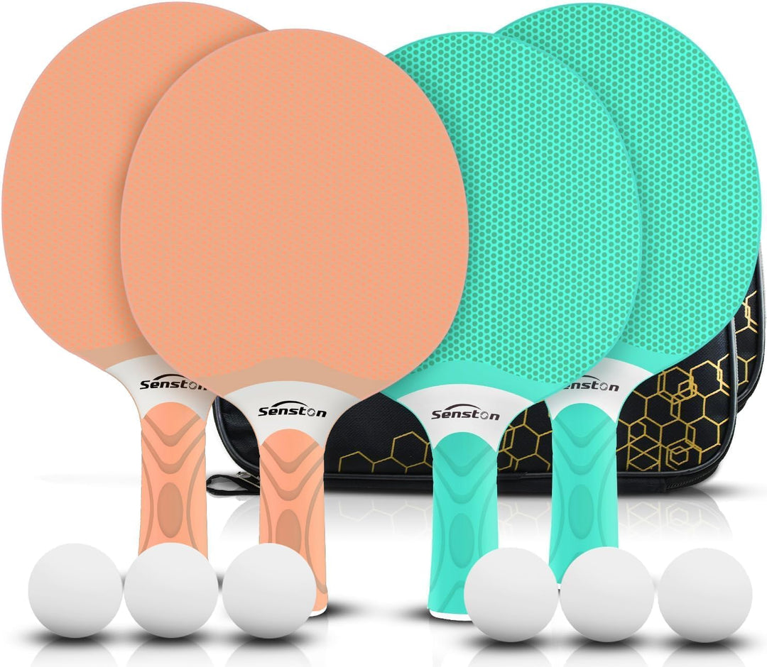 Tischtennisschläger Set, professionelle Tischtennisschläger mit 3 Bällen, Ping Pong Paddel Set aus G