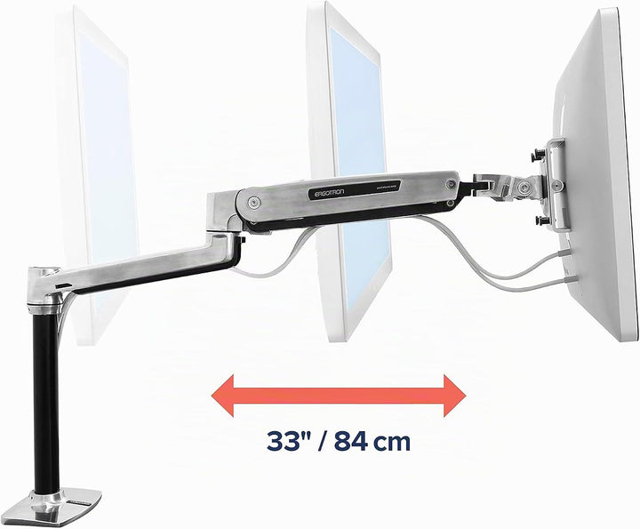 Ergotron LX Sitz-Steh-Tischmontage-LCD-Arm, Aluminium LX Arm Steh-Sitz 1 Monitor Aluminium, LX Arm S