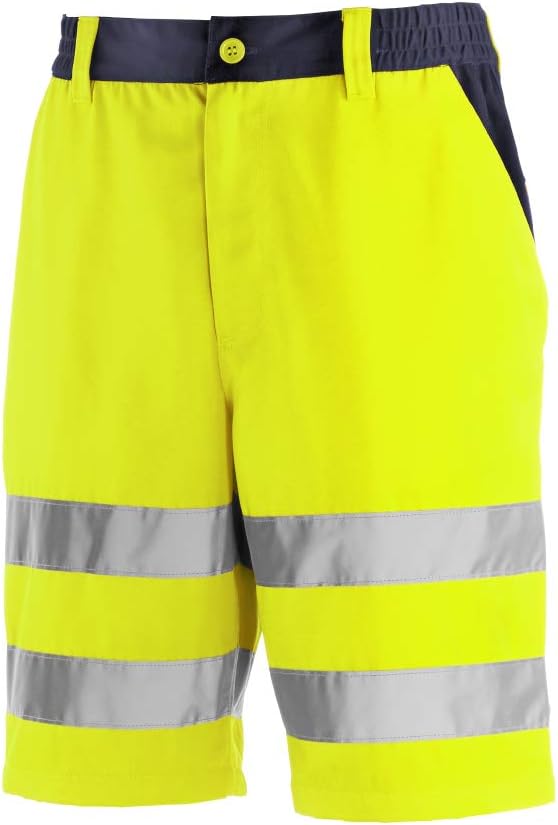 teXXor 4346-46 Warnschutz-Short "Erie", Grösse 46, Warngelb/Marineblau 46 Warngelb/Marineblau, 46 Wa