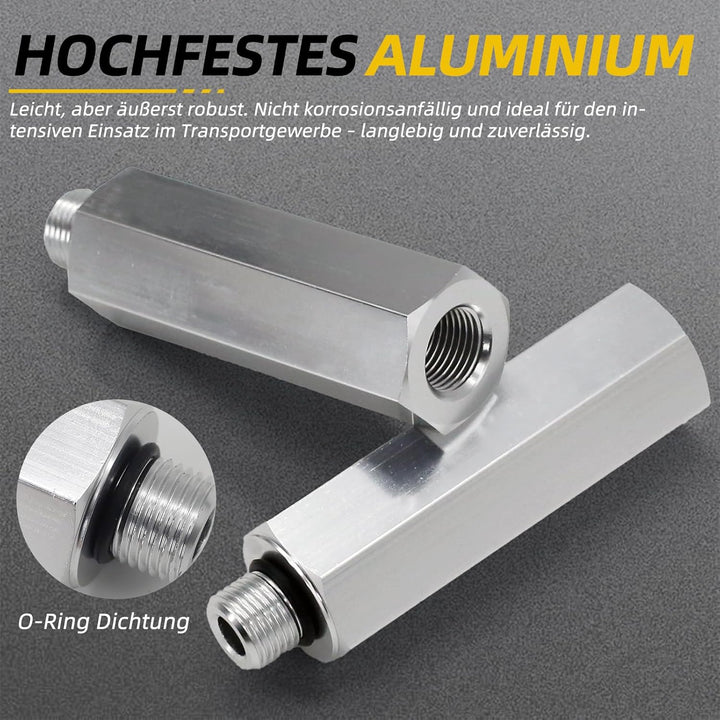Handgriff Set M16x1,5 aus Aluminium, Verlängerung für Kupplungskopf, passend für Druckluftbremse LKW