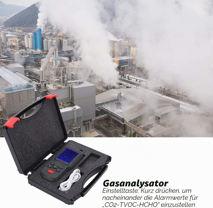 Luftqualitätsmonitor CO2 Messgerät TVOC Temperatur-Feuchtigkeits-Detektor Industrielle Prüfgeräte JD