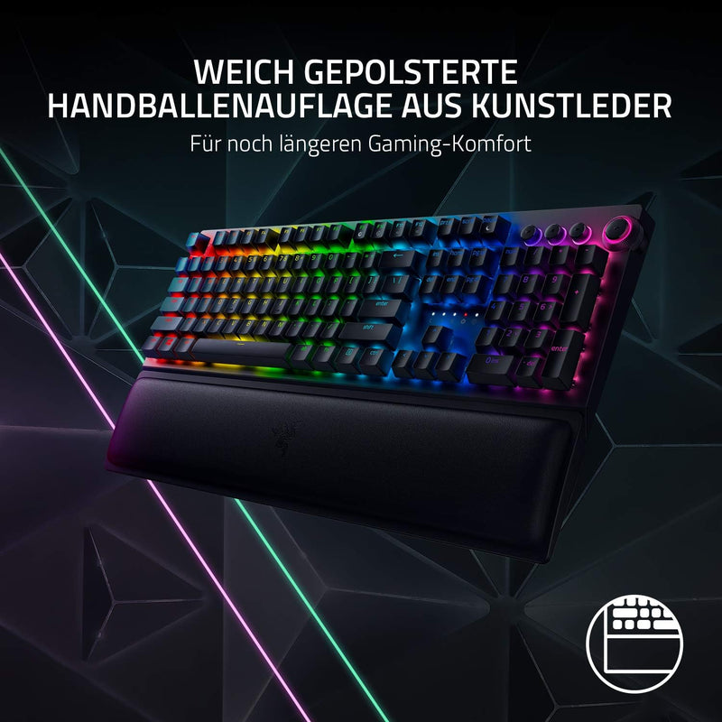 Razer BlackWidow V3 Pro (Green Switch) - Kabellose Mechanische Gaming Tastatur (Klickende Mechanisch