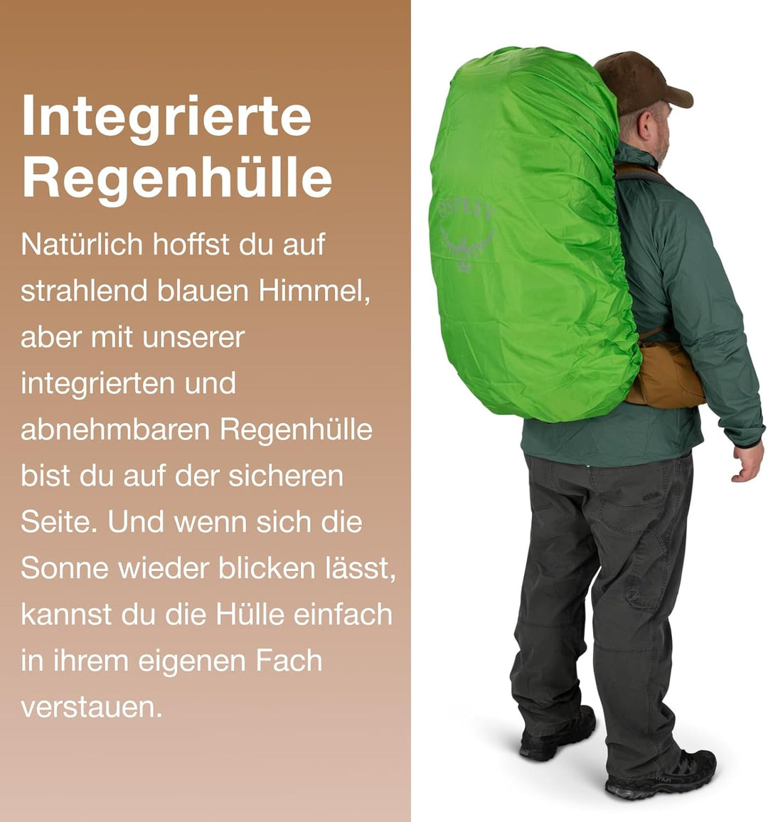 Osprey Rook Herren Rucksack EF - Fassungsvermögen 65L Dark Charcoal/Silver Lining, EF - Fassungsverm