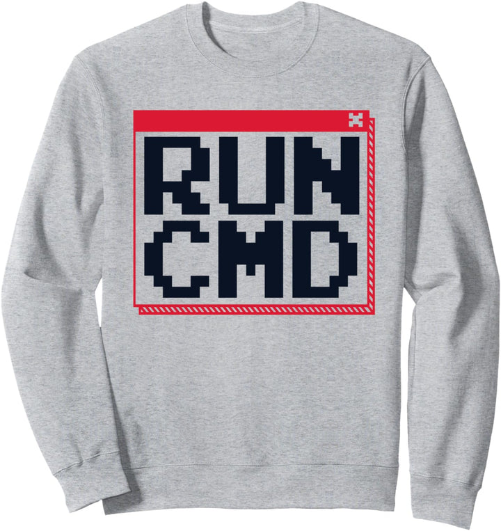Run CMD Phishing Sniffer Social Engineering Grey Hat Hacker Sweatshirt