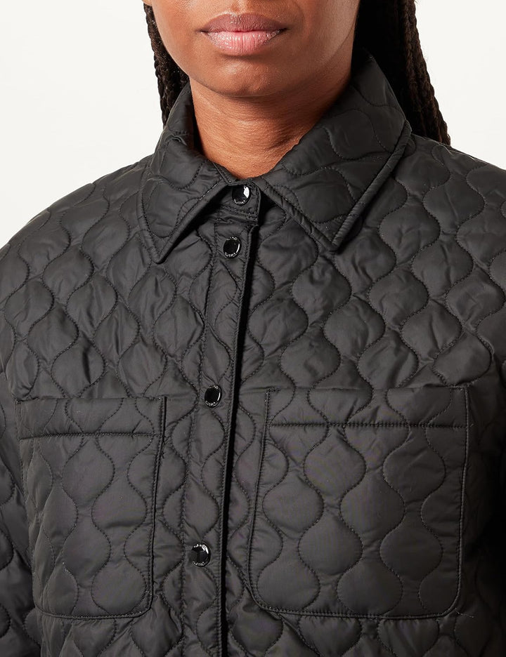 Geox Damen W Asheely Jacket 52 Schwarz, 52 Schwarz