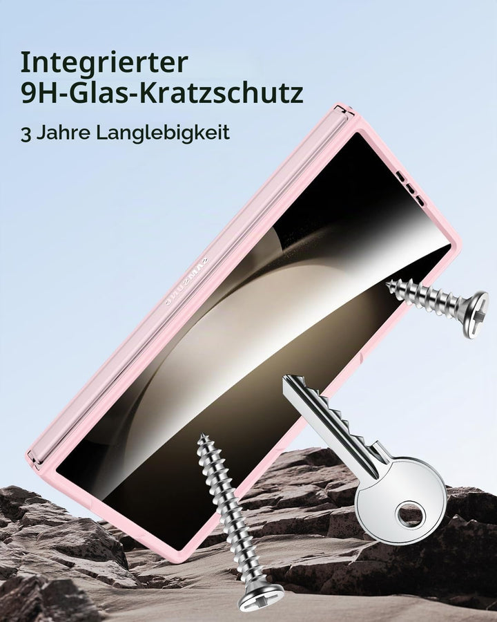 Miimall Kompatibel mit Samsung Galaxy Z Fold 5 Hülle mit S-Pen &amp; Stifthalter, [HD Displayschutz] Ult