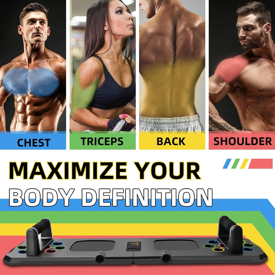 Liegestütze Brett 24 in 1 Push Up Board, Faltbares Multifunktions Liegestütz Liegestützbrett Bar Hom