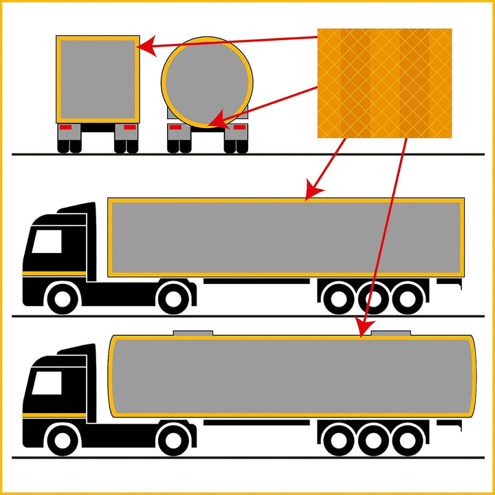 3M Diamond Grade 983 Scotchlite Konturmarkierung 50mm Reflexfolie Reflexband - Finest Folia (Gelb-71