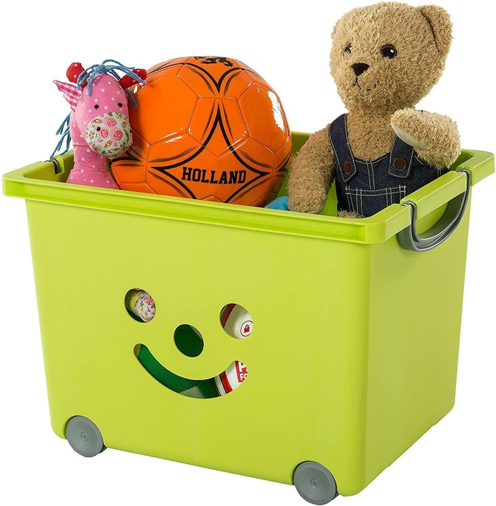 Iris Ohyama, Box, Behälter, Kinderspielzeug-Organizer, 2er-Set, 34 l, BPA-frei ? KCB-43 ? grün, stap