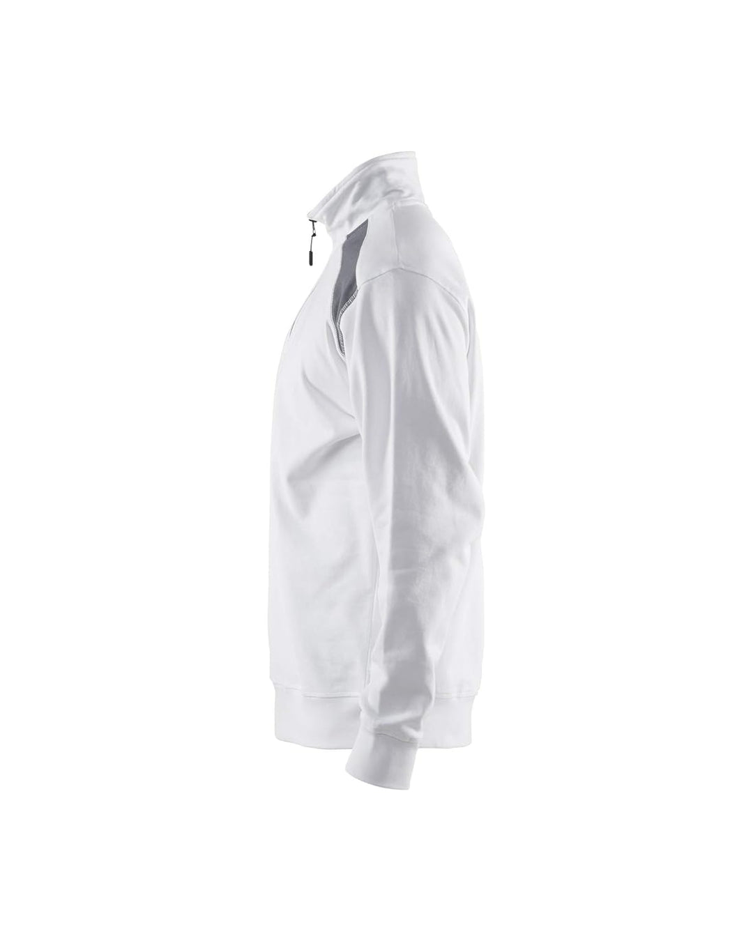Blaklader 335311581094XS Sweater mit Half-Zip 2-Farbig, Weiss/Grau, Grösse XS