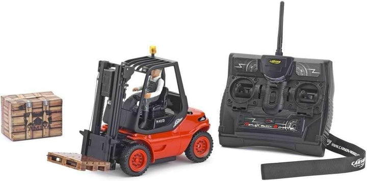CARSON 500907093 - 1:14 Gabelstapler Linde 2.4G 100% RTR, Ferngesteuertes Fahrzeug, Nutzfahrzeug, Ma