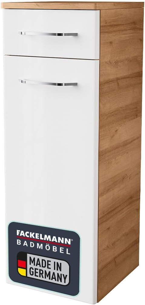FACKELMANN Milano Midischrank mit Tür und Schublade – Schrank für Badezimmer (30,5 cm x 83 cm x 32 c