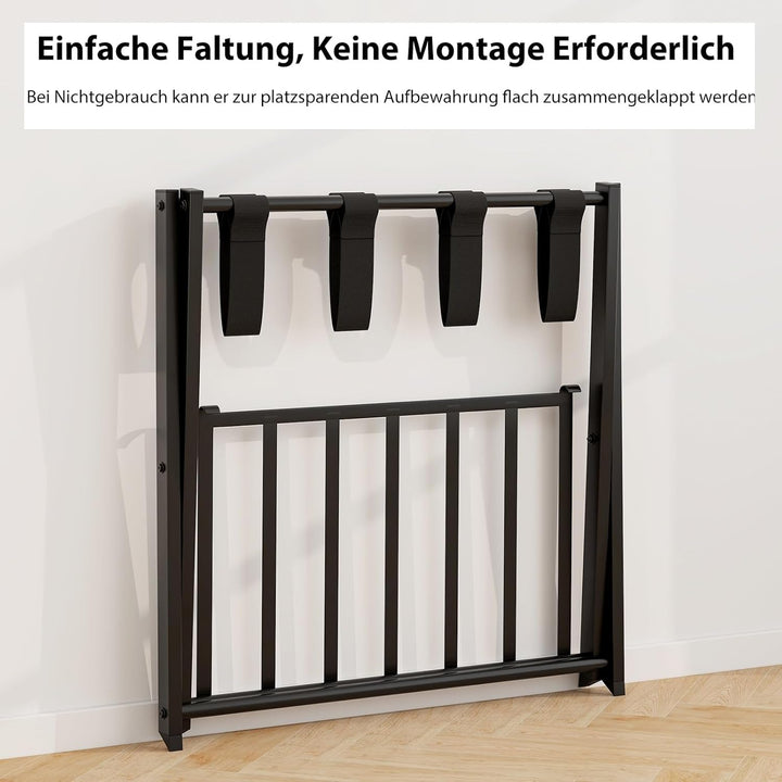 GIANTEX Kofferständer Klappbar, 2er Set, 2-Stöckige Kofferablage Metall, Gepäckablage Gepäckständer