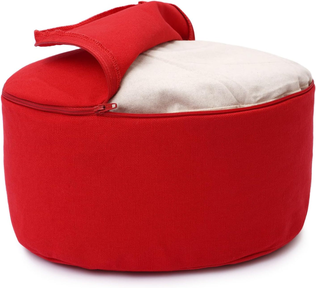 Yogabox Meditationskissen/Yogakissen Lotus oval rot, rot