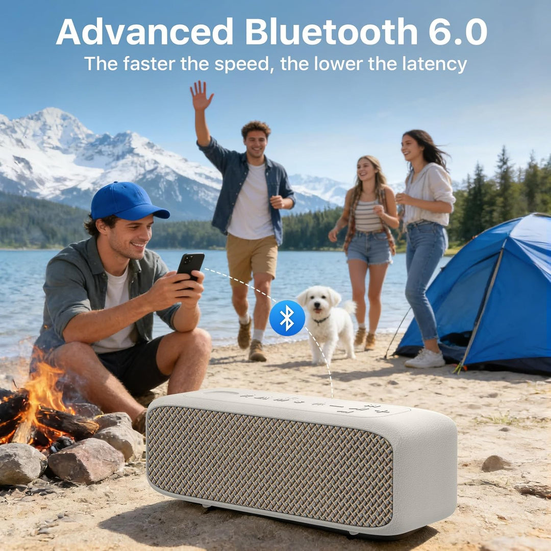 NOBIS 20W Bluetooth Lautsprecher, IP68 wasserdicht, Bluetooth 6.0, 24h Akku, Sprachassistent, TWS St