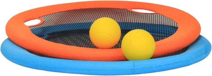 alldoro 60040 Beach Volley & Super Disc, 4 tlg. Set, Strand-Volleyball Wurfscheiben, Ø 50 cm, bunt f